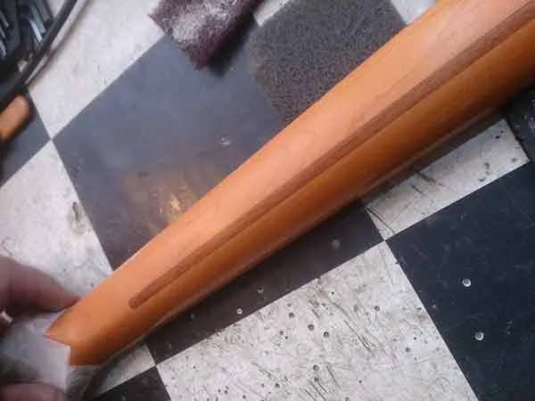 Finished satin feel back of the guitar neck