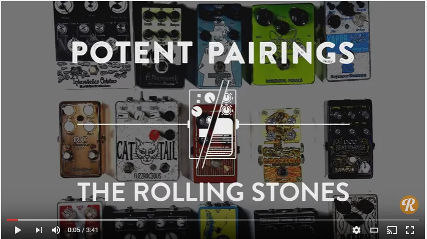 Promotional banner showcasing classic guitar gear combinations to get a vintage rock tone